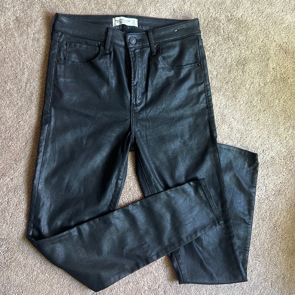 Abercrombie and Fitch rubberized skinny jeans